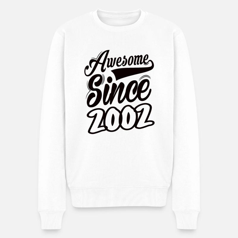 Awesome Since 2002 - Männer Premium Bio Pullover - Weiß