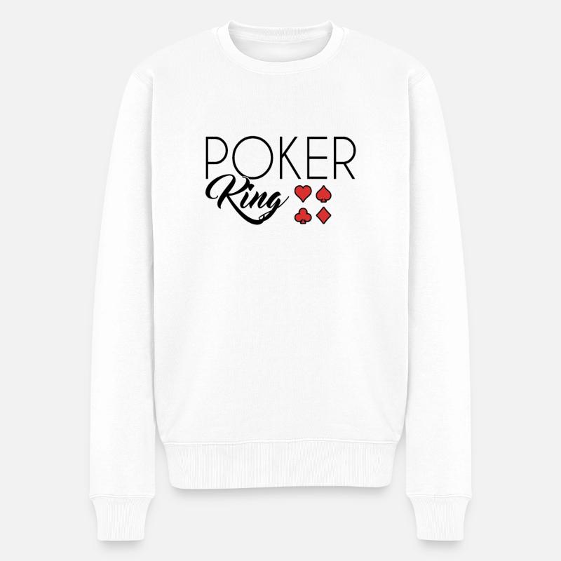 Roi du poker - Pull Premium bio Homme - blanc