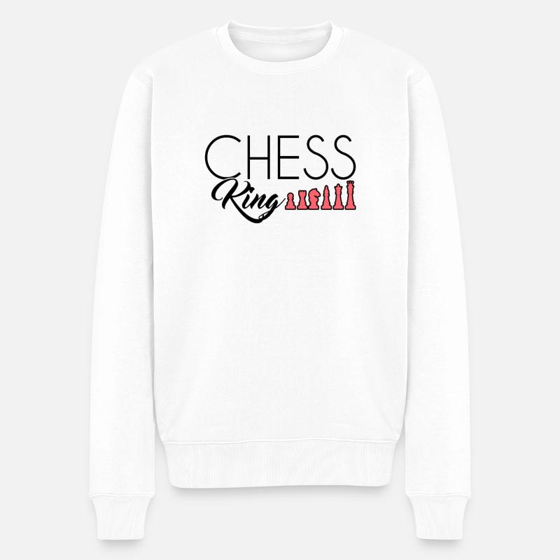 Roi des échecs - Pull Premium bio Homme - blanc