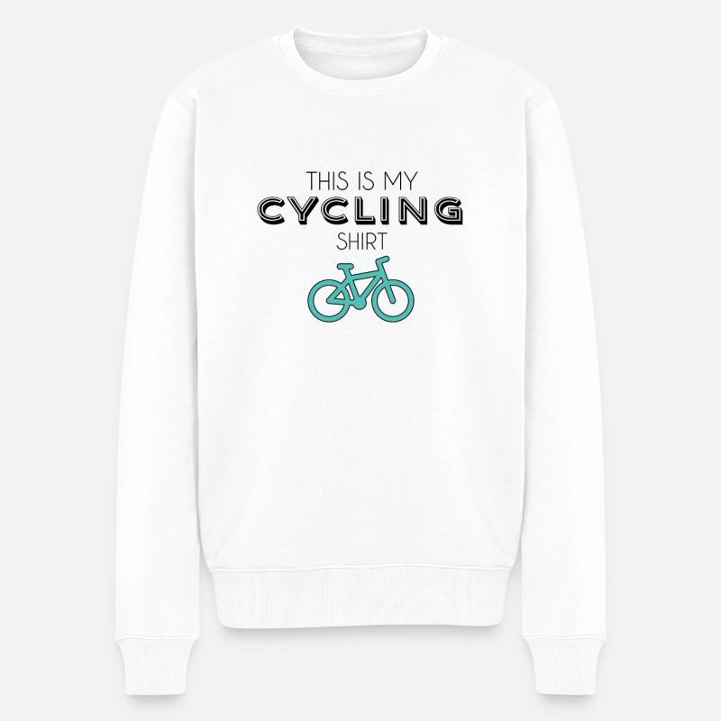 Fahrrad Shirt - Männer Premium Bio Pullover - Weiß