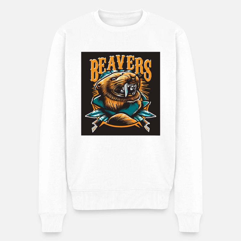 CASTORS - Pull Premium bio Homme - blanc