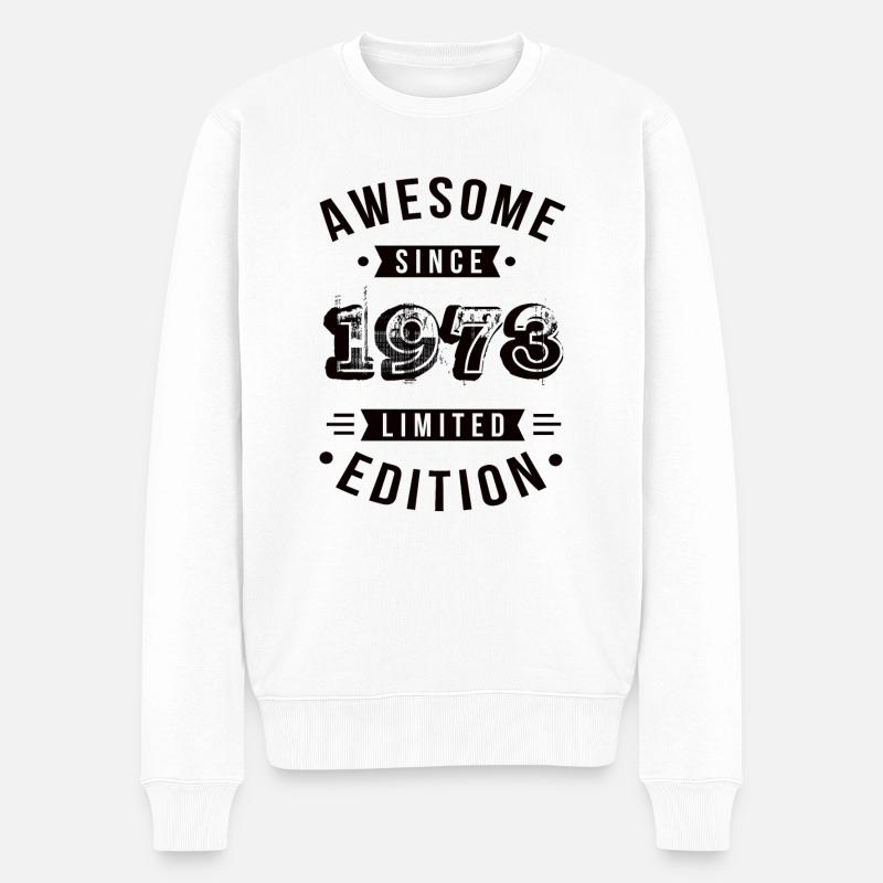 Awesome Since 1973 Limited Edition - Männer Premium Bio Pullover - Weiß