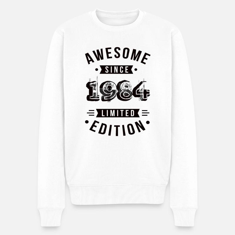 Awesome Since 1984 Limited Edition - Männer Premium Bio Pullover - Weiß