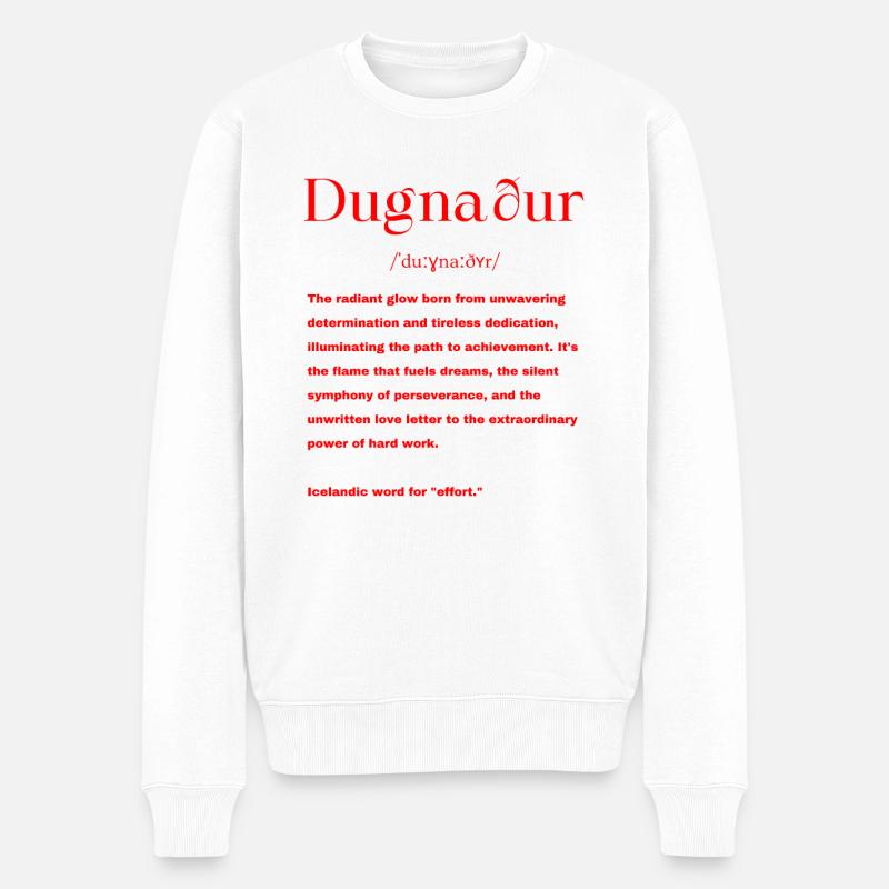 Isländisch Definition - Männer Premium Bio Pullover - Weiß