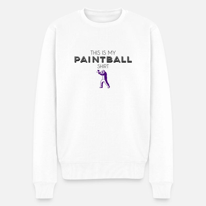 paintball shirt - Männer Premium Bio Pullover - Weiß