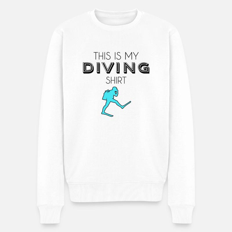 diving shirt - Männer Premium Bio Pullover - Weiß