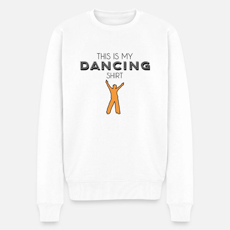 dancing shirt - Männer Premium Bio Pullover - Weiß