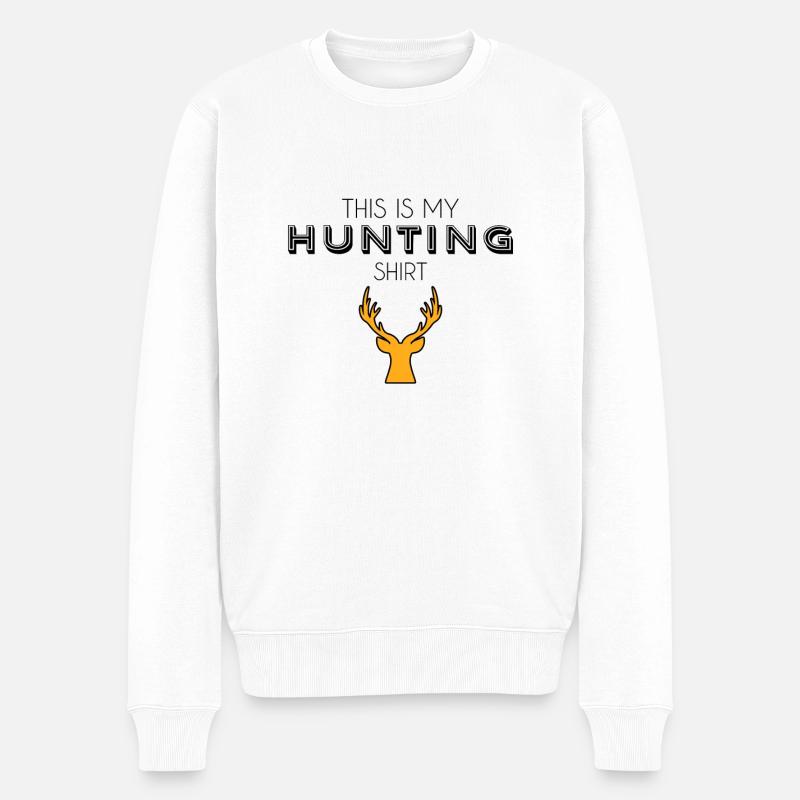 Jagd shirt - Männer Premium Bio Pullover - Weiß