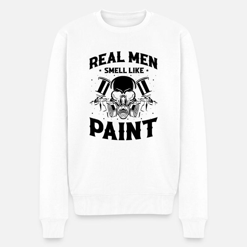 Autolackierer für Karosserietechniker - Männer Premium Bio Pullover - Weiß
