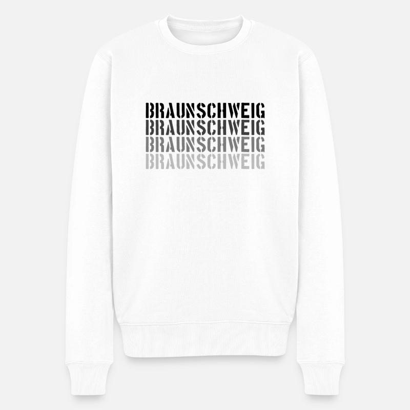 Braunschweig - Männer Premium Bio Pullover - Weiß