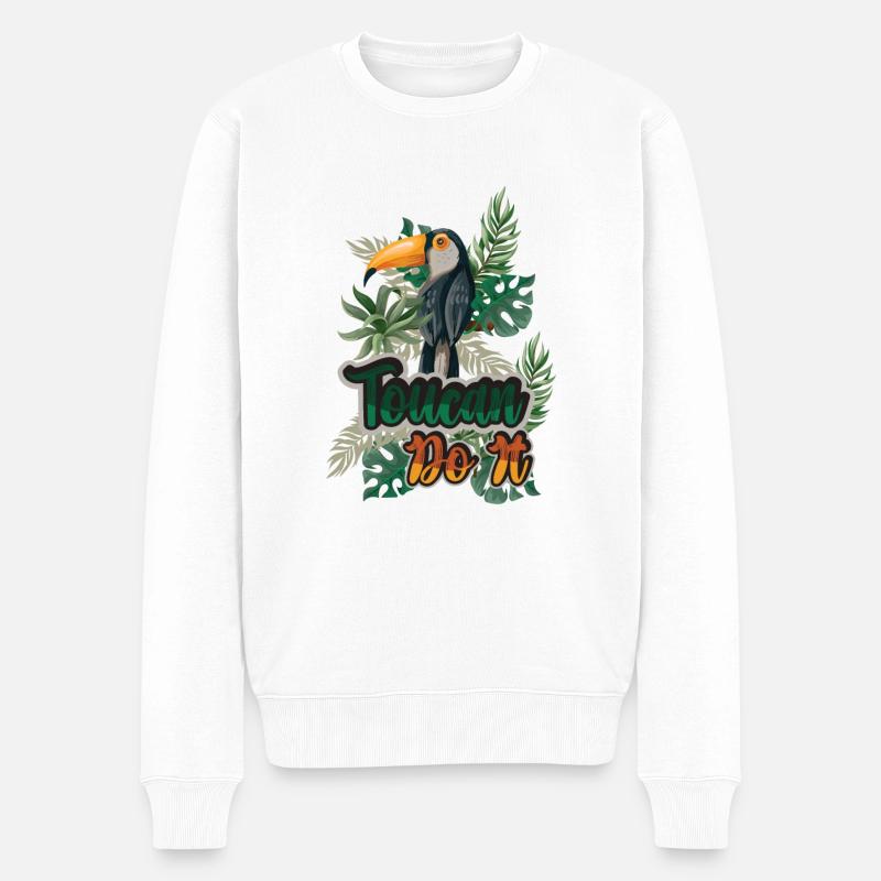 Toucan Do It - Männer Premium Bio Pullover - Weiß