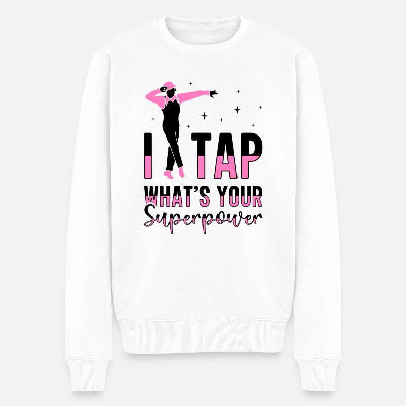 Stepptänzer Stepptanzschuhe Stepptanzlehrer - Männer Premium Bio Pullover - Weiß
