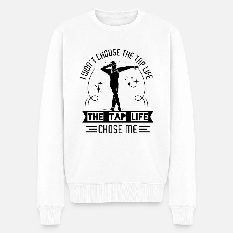 Stepptänzer Stepptanzschuhe Stepptanzlehrer - Männer Premium Bio Pullover - Weiß