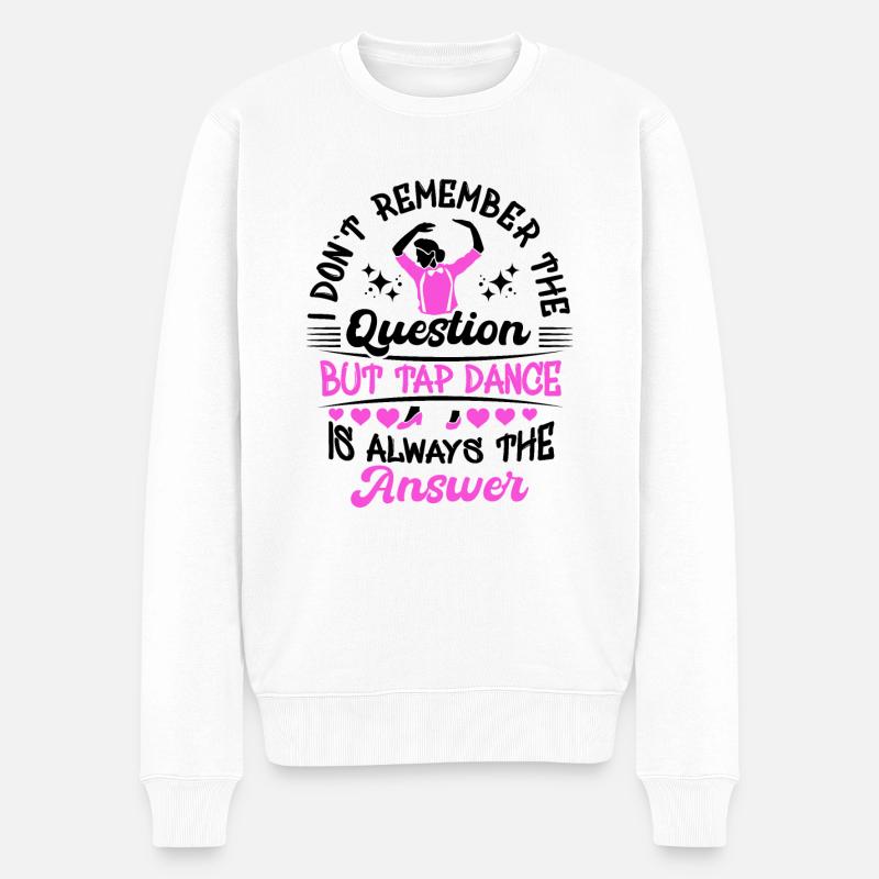 Stepptänzer Stepptanzschuhe Stepptanzlehrer - Männer Premium Bio Pullover - Weiß