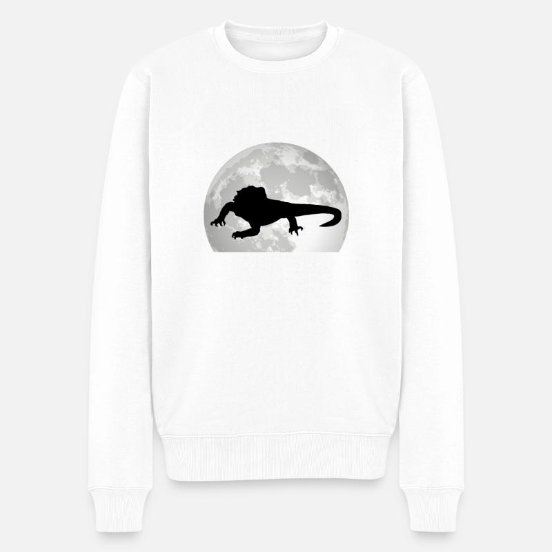 Lune de dragon barbu - Pull Premium bio Homme - blanc