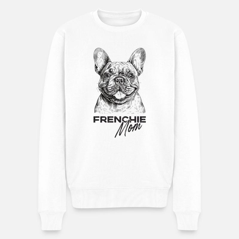 Maman bouledogue française - Pull Premium bio Homme - blanc