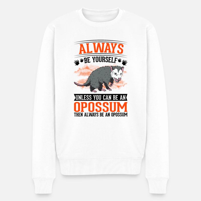 Opossum Cadeau Possum Possum - Pull Premium bio Homme - blanc