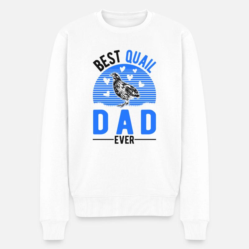 Meilleur papa de caille - Pull Premium bio Homme - blanc