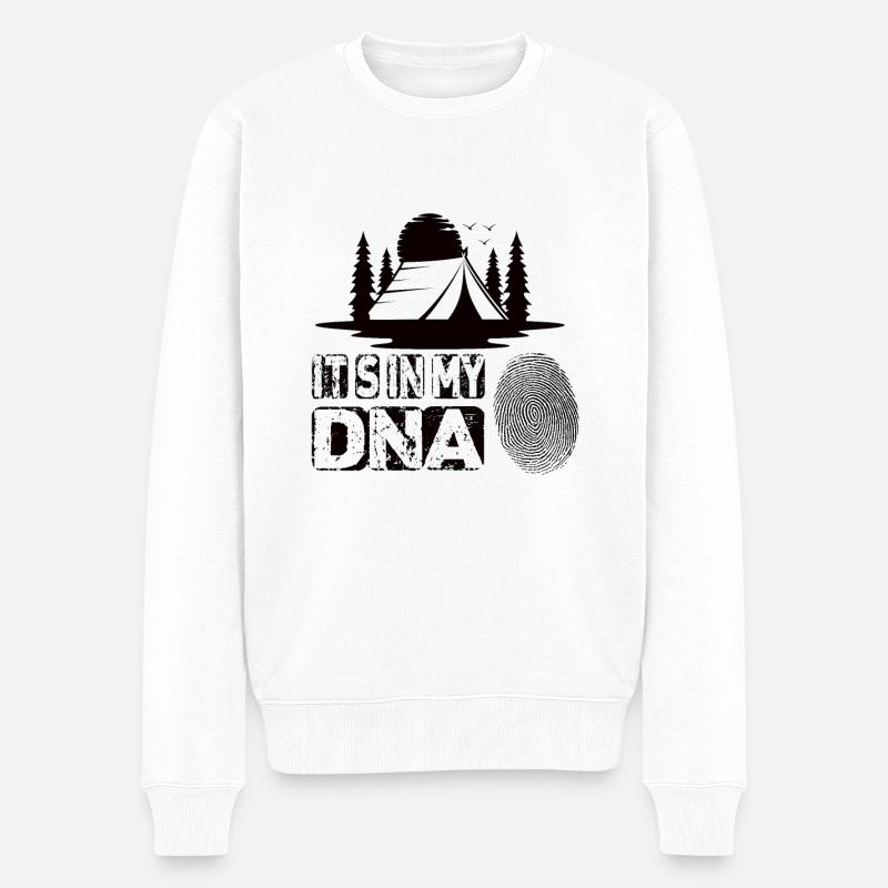 Camping Its In My Dna - Männer Premium Bio Pullover - Weiß