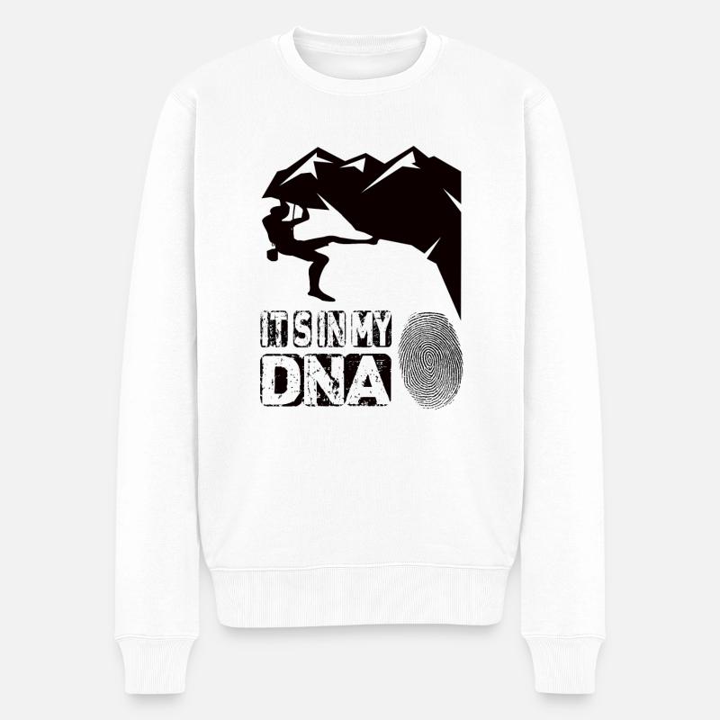 Klettern Its In My Dna - Männer Premium Bio Pullover - Weiß