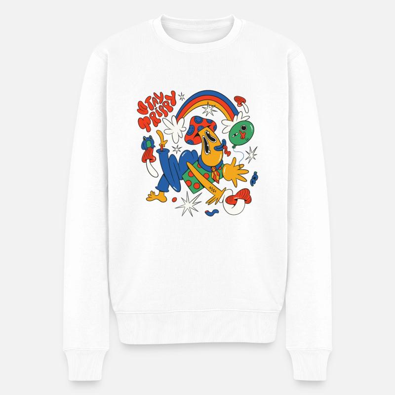 Champignons magiques - Pull Premium bio Homme - blanc