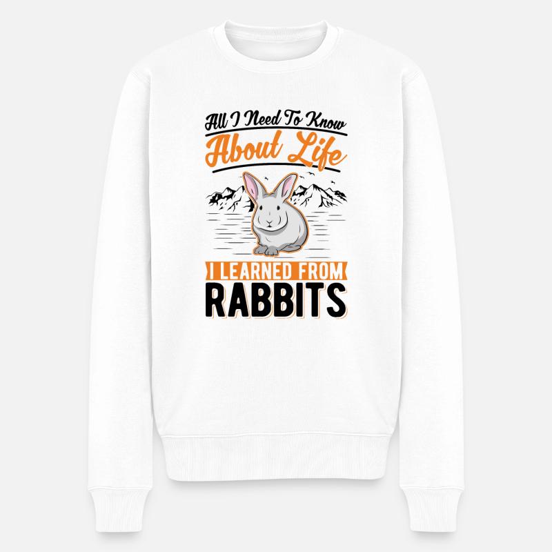 Rabbit Bunny Rabbit Rabbit - Men's Premium Organic Jumper - white