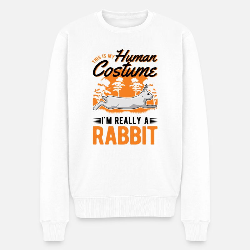 Rabbit Costume Bunny Rabbit Rabbit - Men's Premium Organic Jumper - white