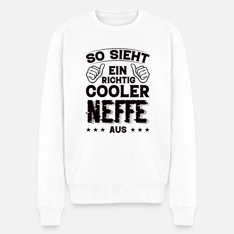 Neffe Neffe Geburtstag Neffe Sprüche Bester Neffe - Männer Premium Bio Pullover - Weiß