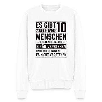 Lustige Sprüche - Männer Premium Bio Pullover - Weiß - Vorne - Thijin (182cm)