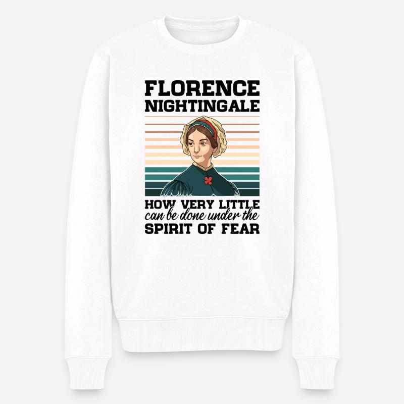 Infirmière Florence Nightingale Medical - Pull Premium bio Homme - blanc