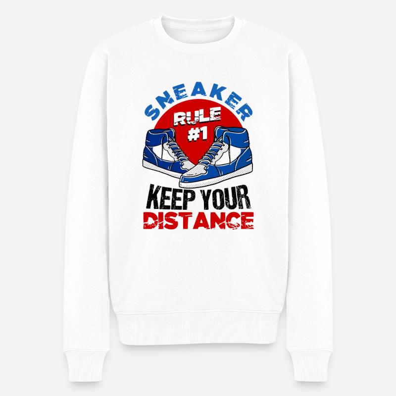 Schuhsammler Schuhmacher Sneaker Addict - Männer Premium Bio Pullover - Weiß