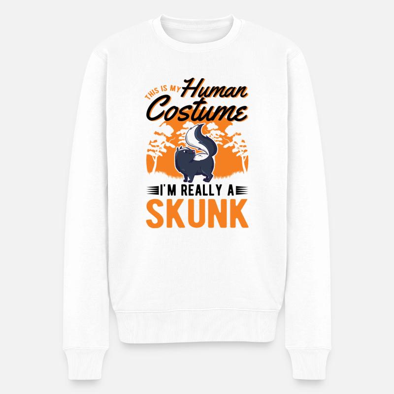 Costume de moufette Halloween - Pull Premium bio Homme - blanc