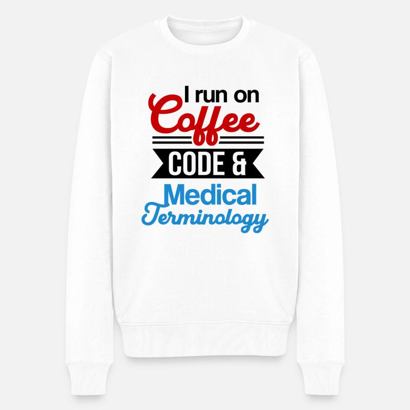 Medical Coder Profession Medical - Men's Premium Organic Jumper - white