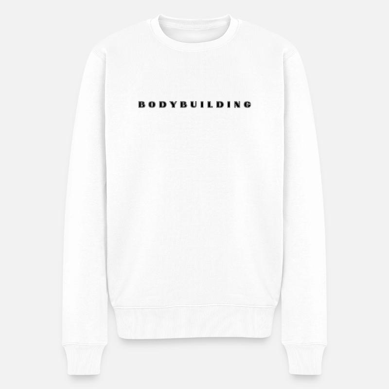 Lettrage de musculation - Pull Premium bio Homme - blanc