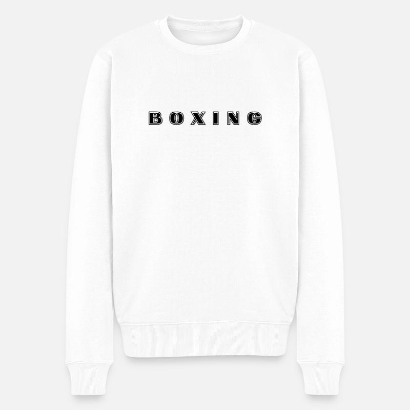 Lettrage de boxe - Pull Premium bio Homme - blanc