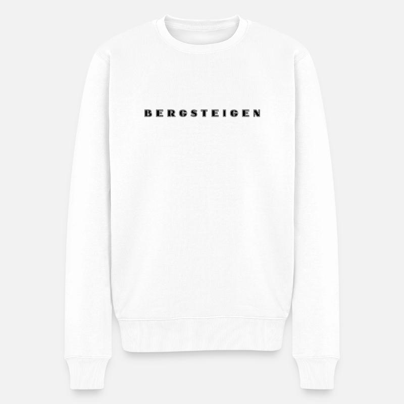 Lettrage d’alpinisme - Pull Premium bio Homme - blanc