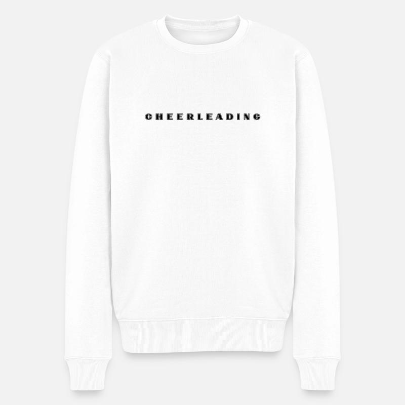 Cheerleading Schriftzug - Männer Premium Bio Pullover - Weiß