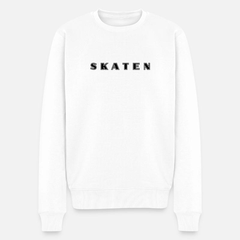 Lettrage de patinage - Pull Premium bio Homme - blanc
