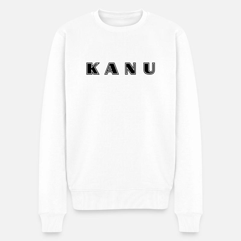 Lettrage de canoë - Pull Premium bio Homme - blanc