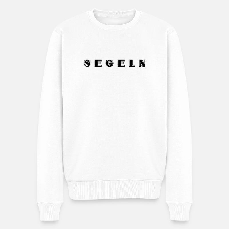 Lettrage de voile - Pull Premium bio Homme - blanc