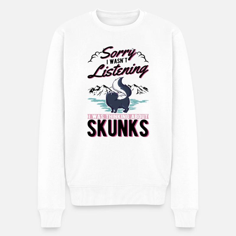 Cadeau Skunk - Pull Premium bio Homme - blanc