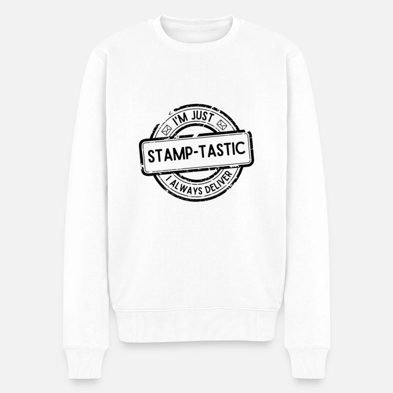 Postbote Postbotin Post Briefträger - Männer Premium Bio Pullover - Weiß