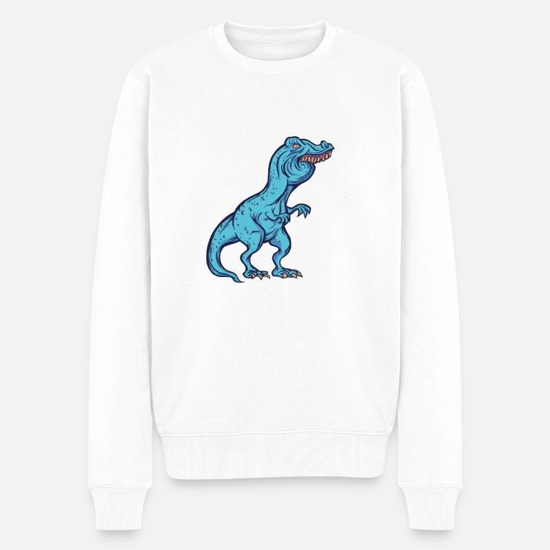 Kathe T-Rex Überbiss Meme Kathe Namens - Männer Premium Bio Pullover - Weiß