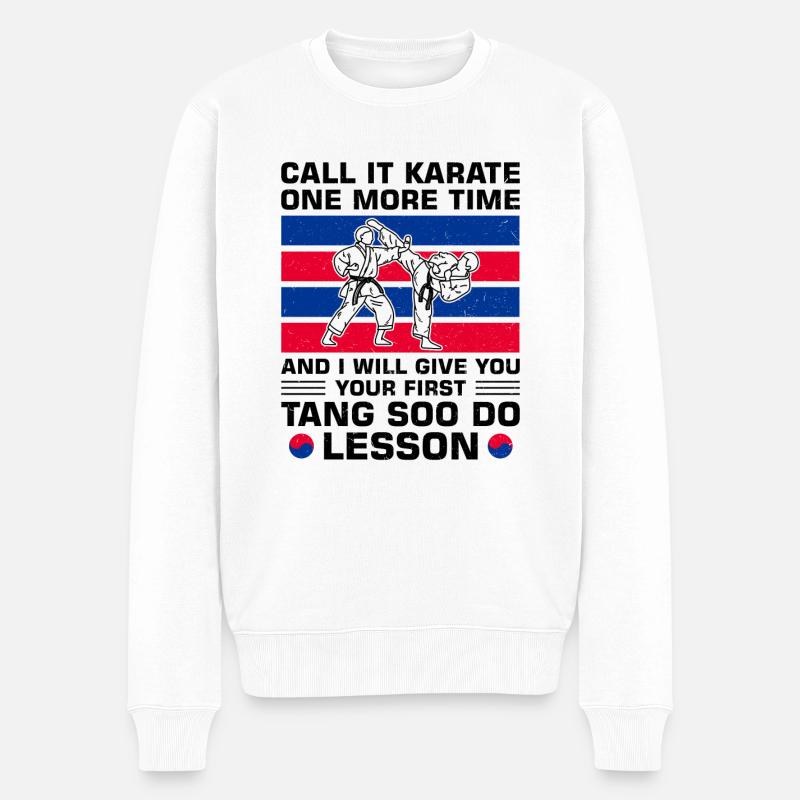 Cadeau Tang Soo Do - Pull Premium bio Homme - blanc