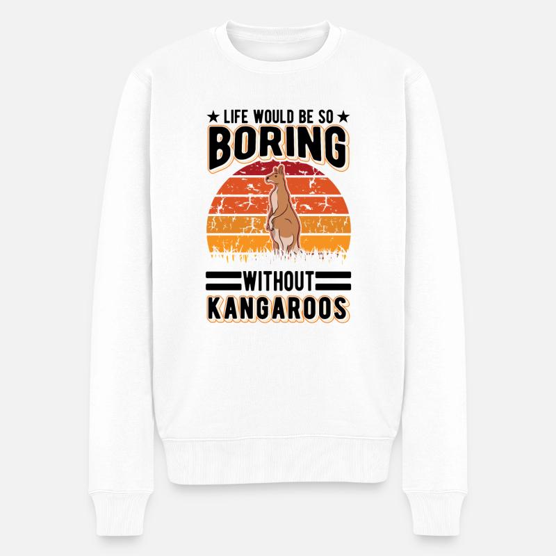 Kangourou australien Kangourou australien - Pull Premium bio Homme - blanc