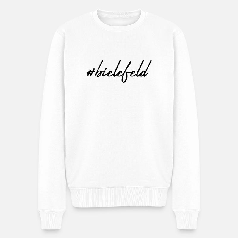 Bielefeld - Männer Premium Bio Pullover - Weiß