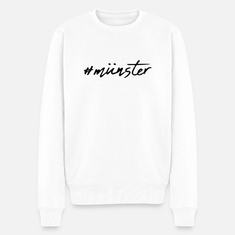 Münster - Männer Premium Bio Pullover - Weiß