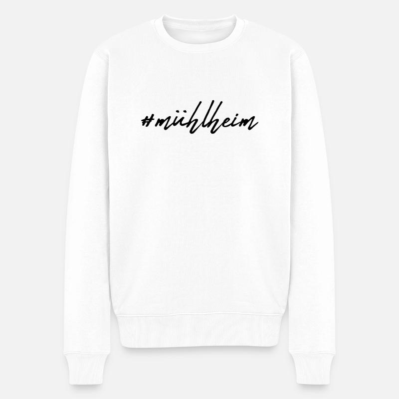 Mühlheim - Männer Premium Bio Pullover - Weiß
