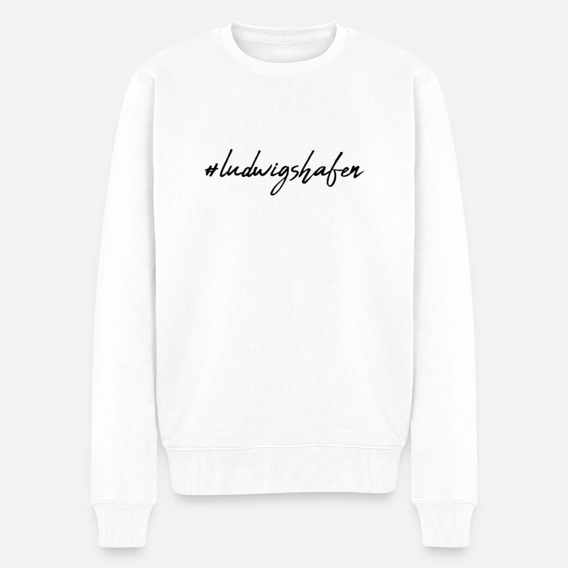 Ludwigshafen - Männer Premium Bio Pullover - Weiß