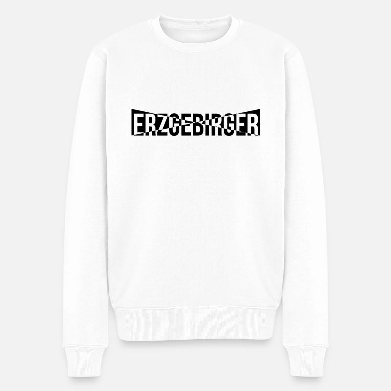 Erzgebirger Logo - Männer Premium Bio Pullover - Weiß